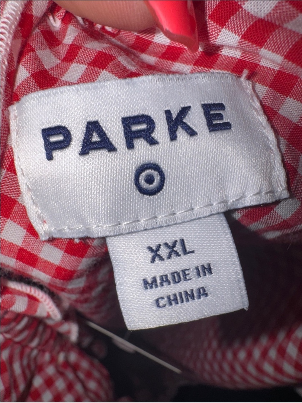 Parke x Target Red Gingham Ruffle Blouse - Picture 3 of 3